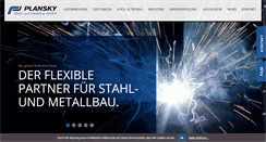 Desktop Screenshot of metallbau-plansky.de