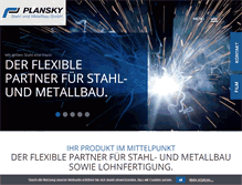 Tablet Screenshot of metallbau-plansky.de